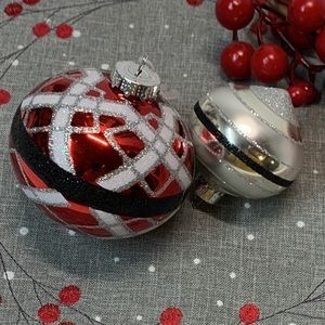 Two Glass Ornaments